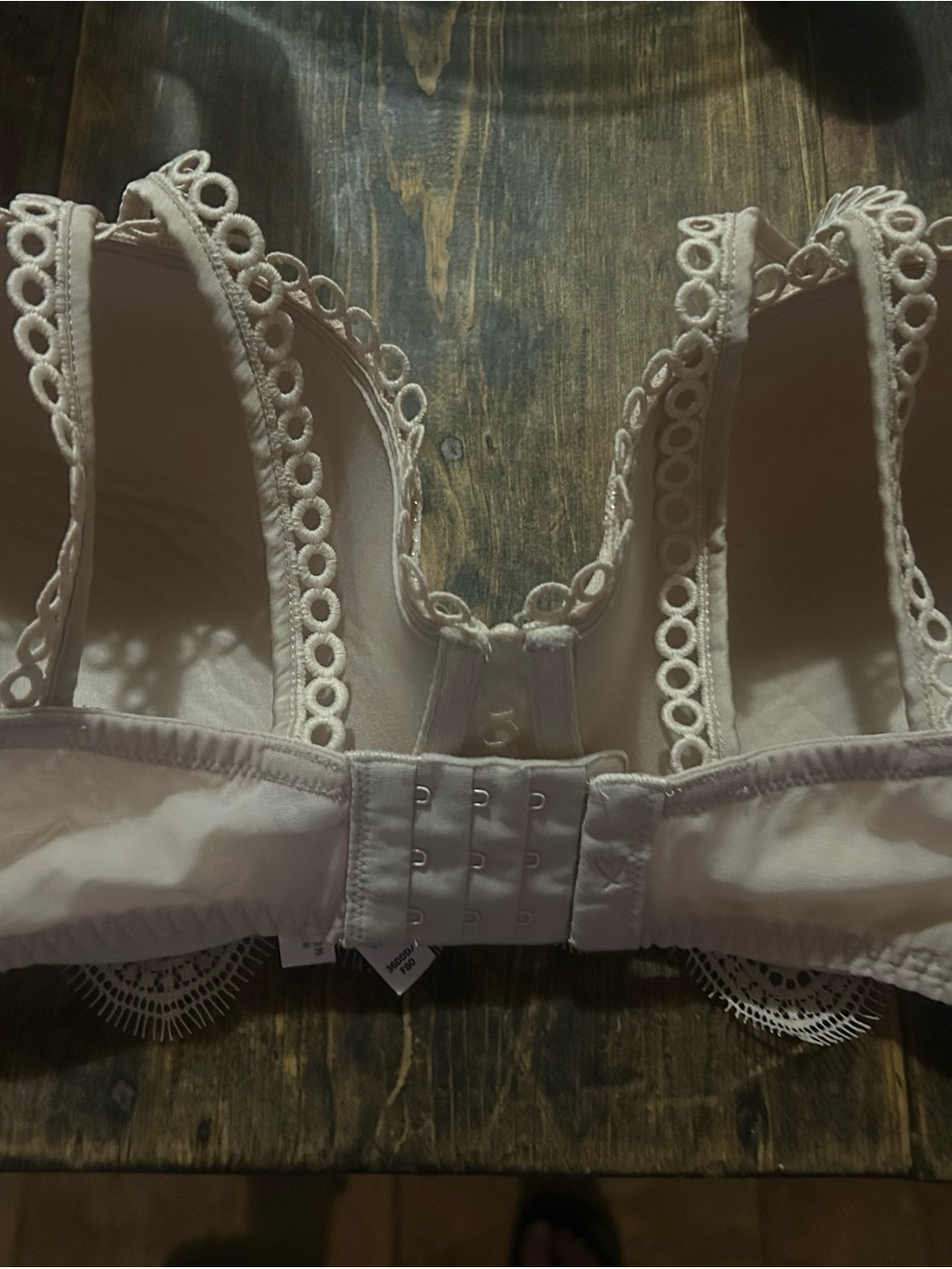 Victorias Secret Size 36DDD Ivory Lace Dream Angels Lined Demi - Picture 4 of 7
